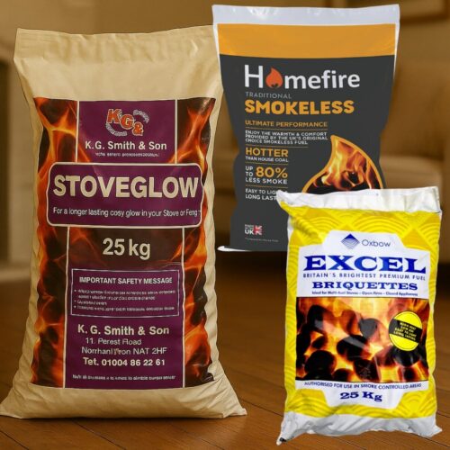 Smokeless coal, 25kg bag options